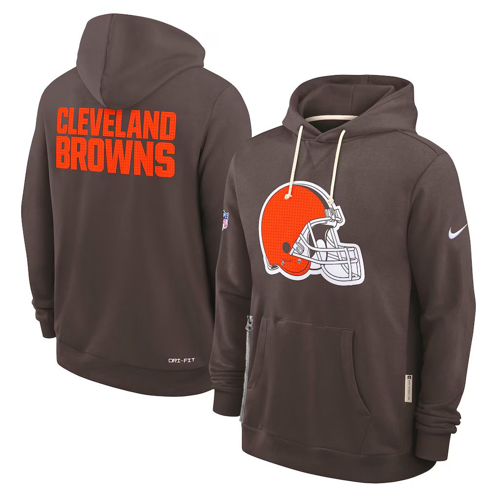 Men 2026 NFL Cleveland Browns hoodie brown 01->cleveland browns->NFL Jersey